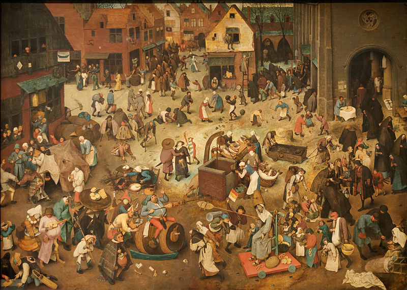 Le Combat de Carnaval et Carême, peint par Pieter Brueghel l'Ancien en 1559.